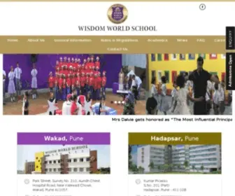 Wisdomworldschool.in(Top ICSE Schools in Pune) Screenshot