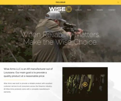 Wisearms.com(Wise Arms LLC) Screenshot