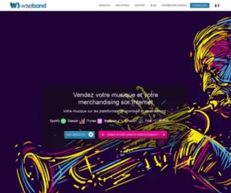 Wiseband.fr(Vendez Votre Musique Sur Internet) Screenshot