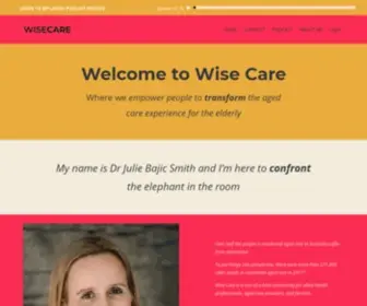 Wisecare.com.au(Wise Care) Screenshot