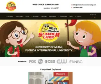 Wisechoicesummercamp.com(Miami Summer Camps) Screenshot