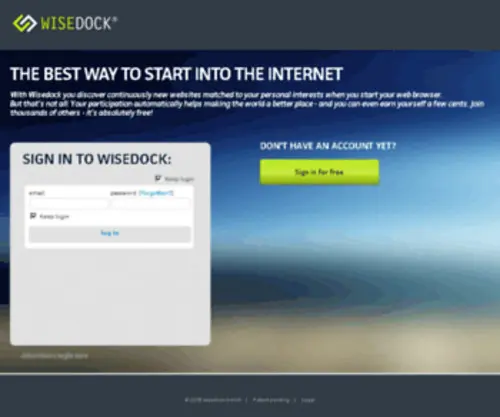 Wisedock.eu(The best way to start into the Internet) Screenshot