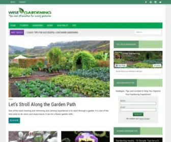 Wisegardening.com(Static front page) Screenshot