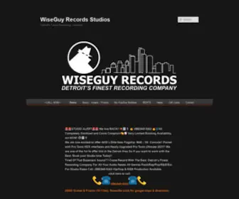 Wiseguyrecords.com(Recording Studio Detroit Michigan) Screenshot