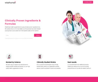 Wisehuman.com(Smarter Probiotics & Prebiotics) Screenshot