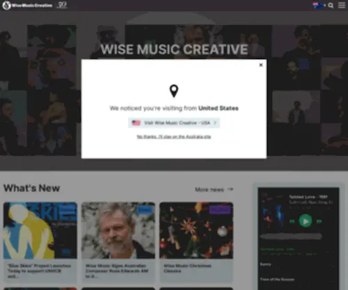 Wisemusic.com.au(Wise Music Creative) Screenshot