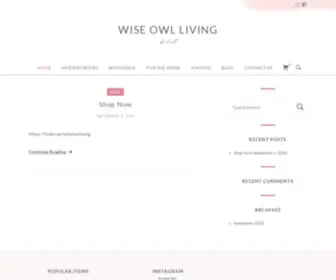 Wiseowliving.com(Wise Owl Living Boutique) Screenshot