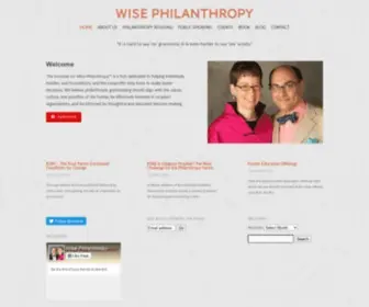 Wisephilanthropy.com(Wise Philanthropy) Screenshot