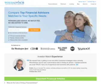 Wiseradvisor.com(Find a Top Financial Advisor with) Screenshot