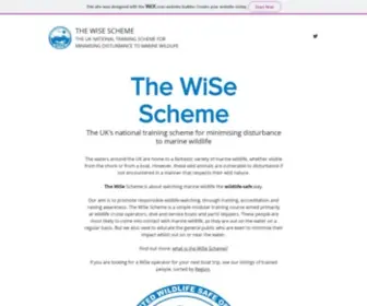 Wisescheme.org(The training scheme for minimising disturbance to marine wildlife) Screenshot