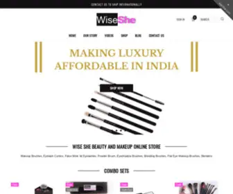 Wiseshestore.com(Buy Best Makeup Brushes & Tools) Screenshot