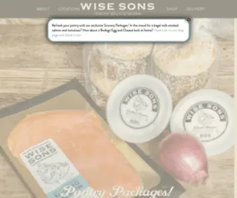 Wisesonsdeli.com(Wise Sons Jewish Delicatessen) Screenshot
