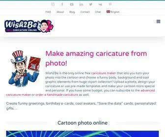 Wish2BE.com(Make free caricature from photo with Wish2Be online cartoon editor app) Screenshot
