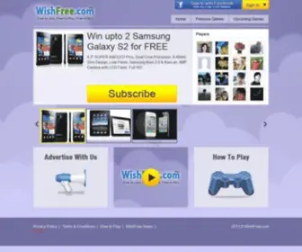 Wishfree.com(Play Daily Free Games on to Win Stuff You Wish) Screenshot