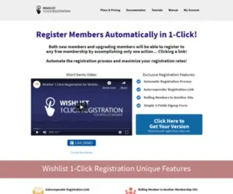 Wishlist1Clickregistration.com(Wishlist 1 Click Registration Sales Page) Screenshot