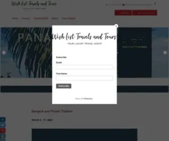 Wishlisttravels.com(Wish List Cruises) Screenshot