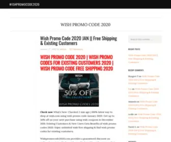 Wishpromocode2020.com(WISHPROMOCODEWISH PROMO CODE 2020) Screenshot