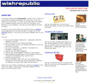 Wishrepublic.com(Wish list) Screenshot