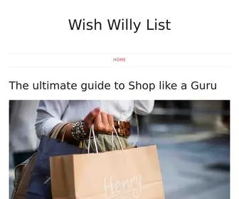 Wishwilly.net(The ultimate guide to Shop like a Guru) Screenshot