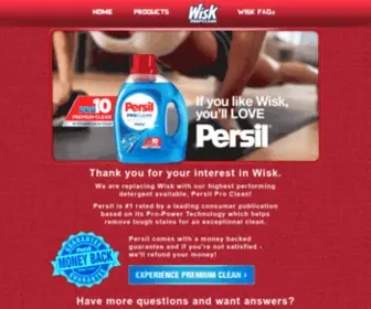 Wisk.com(Persil® Laundry Detergents) Screenshot