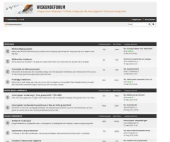 Wiskundeforum.nl(Forumoverzicht) Screenshot