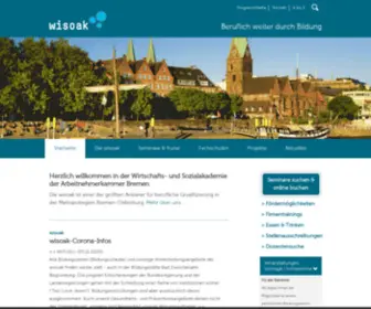 Wisoak.de(Und Sozialakademie der Arbeitnehmerkammer Bremen gGmbH) Screenshot