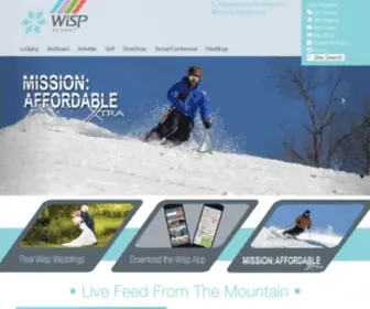 Wispresort.com(Wisp Resort) Screenshot