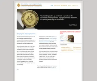 Wispweb.org(Walton International Scholarship Program) Screenshot