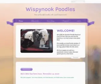 Wispynookpoodles.com(Wispynook Poodles) Screenshot