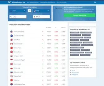 Wisselkoers.be(Actuele wisselkoersen en wisselkoers berekenen) Screenshot