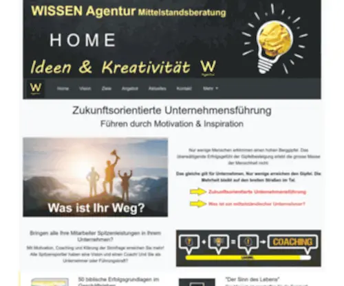 Wissen-Agentur.de(WISSEN Agentur Mittelstandsberatung Consulting Beratung) Screenshot