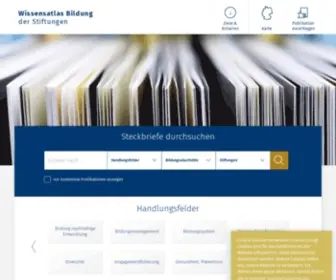 Wissensatlas-Bildung.de(Wissensatlas Bildung der Stiftungen) Screenshot