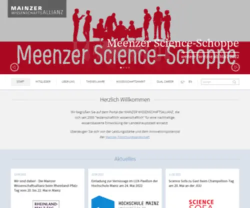 Wissenschaftsallianz-Mainz.de(Mainzer Wissenschaftsallianz) Screenshot