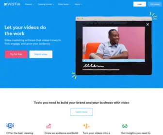 Wistia.biz(Video marketing software for business) Screenshot