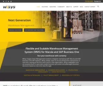 Wisys.com(WiSys Warehouse Management Solutions for Macola and SAP Business One) Screenshot
