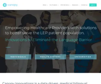 Withcanopy.com(Canopy Innovations) Screenshot