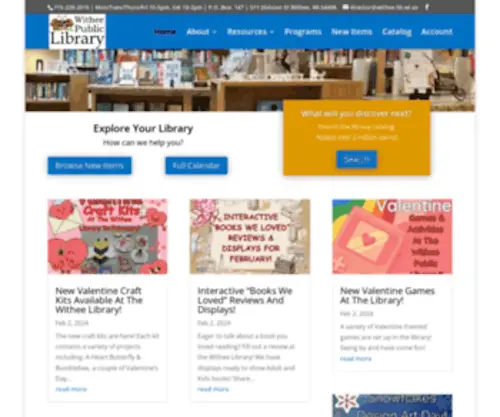 Witheelibrary.org(Withee Public Library) Screenshot
