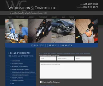 Witherspooncompton.com(Meridian Injury Lawyer) Screenshot