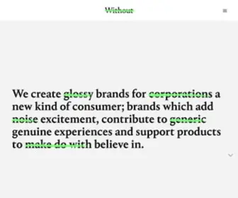 Without.studio(Transforming businesses by designing brands that challenge the status quo) Screenshot