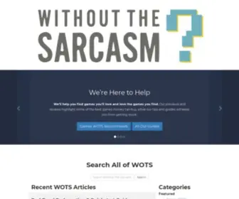 Withoutthesarcasm.com(Without the Sarcasm) Screenshot