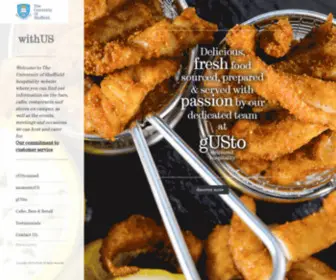 Withus.com(Conferencing, weddings, catering and events at The University of Sheffield) Screenshot