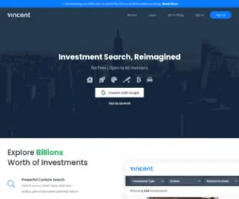 Withvincent.com(Investment Search) Screenshot