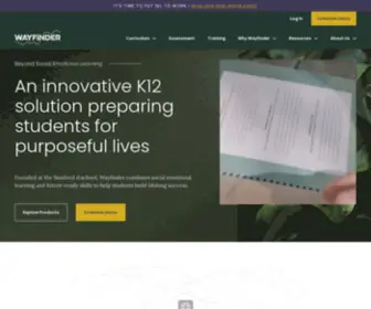 Withwayfinder.com(Wayfinder designs SEL + Life Readiness curriculum for K) Screenshot