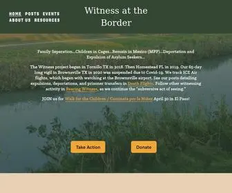 Witnessattheborder.org(Witness at the Border) Screenshot