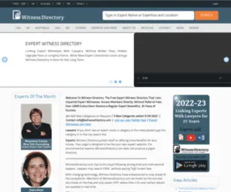 Witnessdirectory.com(Expert Witness Directory) Screenshot