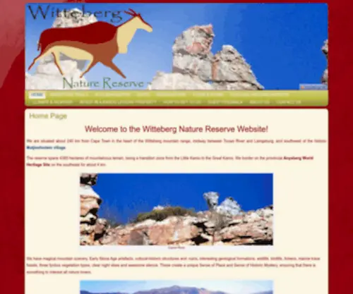 Witteberg.co.za(Witteberg Nature Reserve) Screenshot
