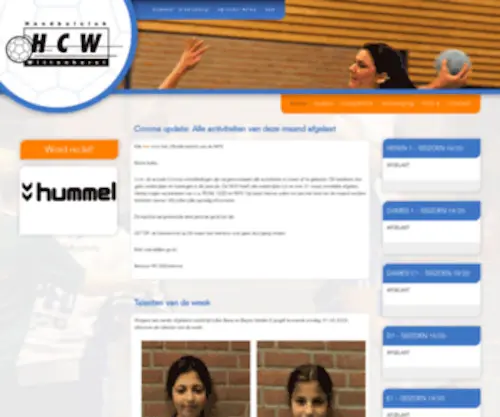 Wittenhorst.nl(Handbalclub Wittenhorst) Screenshot