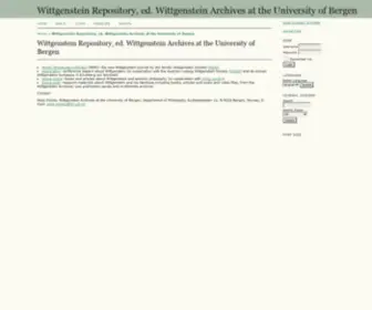 Wittgensteinrepository.net(Wittgenstein Repository) Screenshot