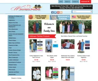 Wittmanntextiles.com(Nightshirts) Screenshot