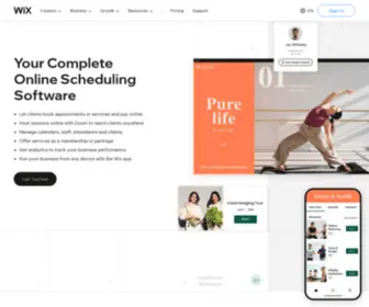 Wixbookings.com(Online Scheduling Software) Screenshot